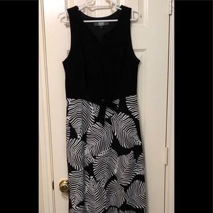 Eva Franco Black & White Dress, size 10